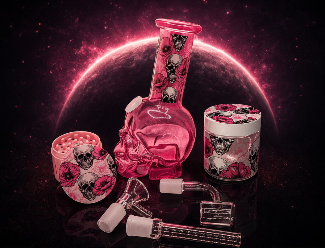 Pink Skull Water Pipe Kit